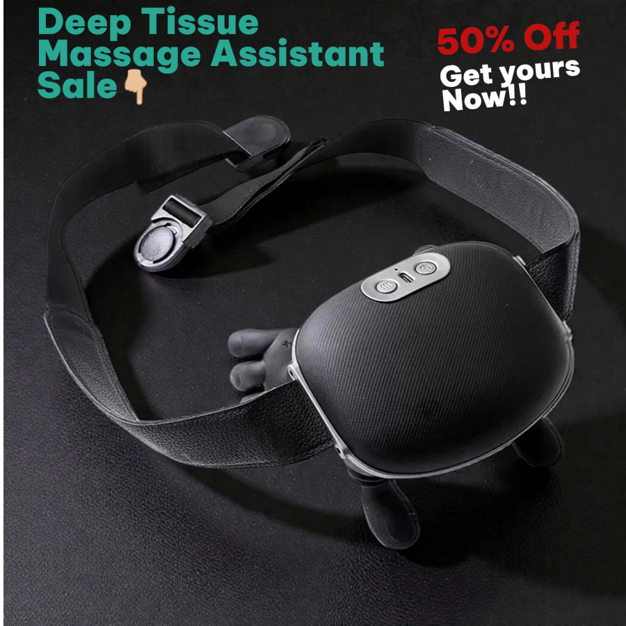 Portable Deep Tissue Massage Assistant - Black (Wrapped Fabric)